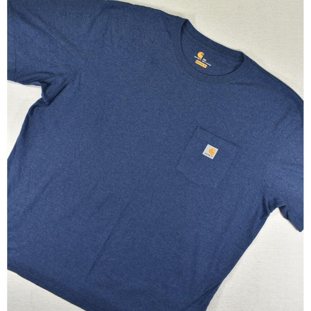 Carhartt K87 Pocket T Shirt 2XL Blue Heather Short Sleeve Workwear